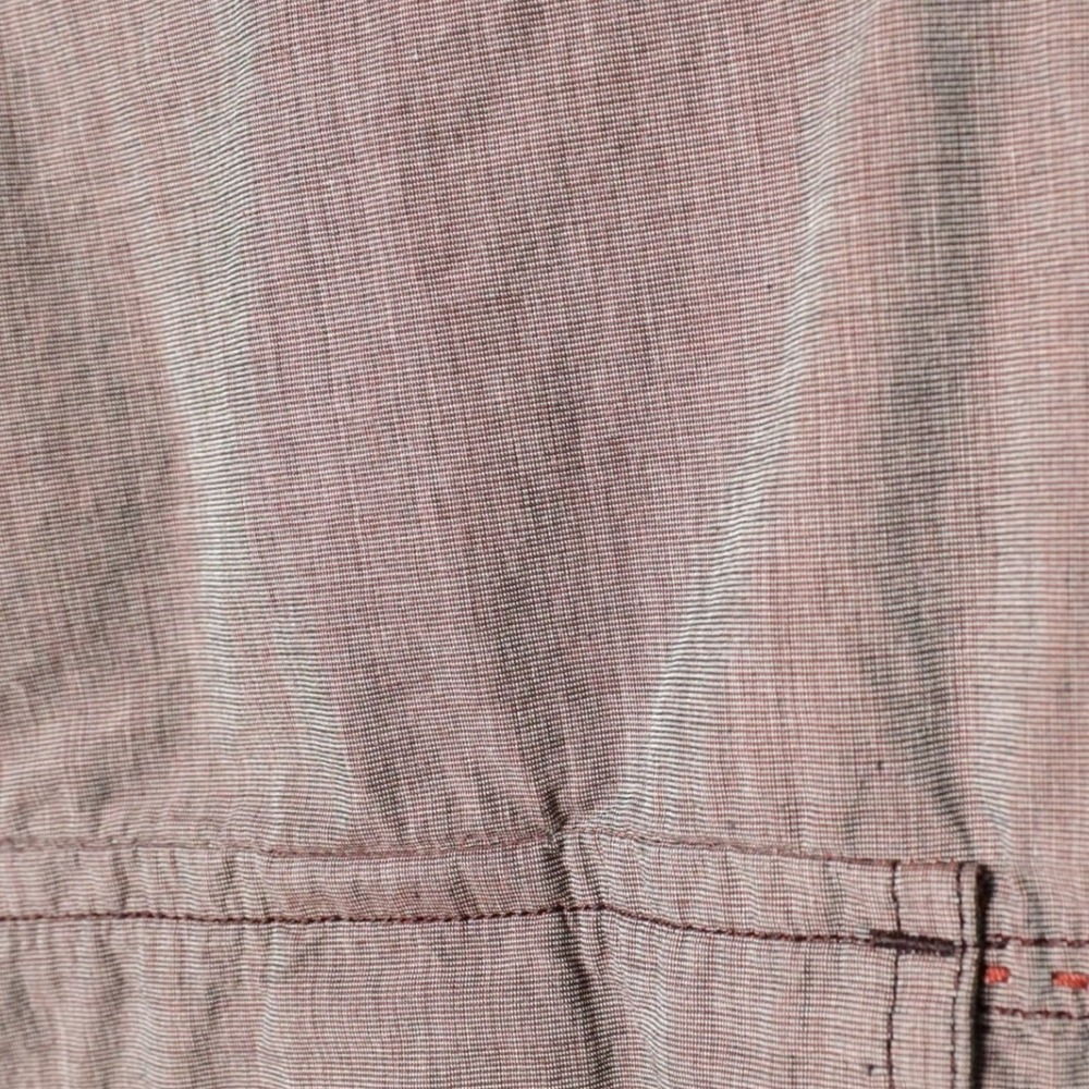 Prana Mens Slim Fit Long Sleeve Button Up Shirt Red Brown Medium - Picture 4 of 8